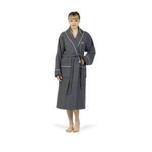 Linum Home Textiles Waffle Terry Bathrobe Cotton Cheetah Crown Design Size L/XL
